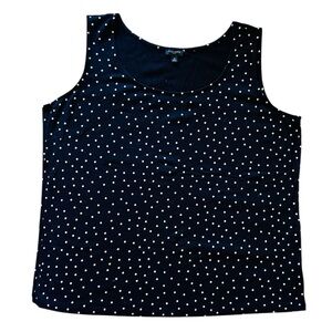 Talbots Black Polka Dot Top